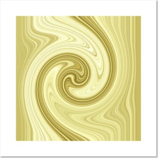 Molten gold swirls zen Posters and Art